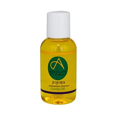 Image of Absolute Aromas Jojoba Oil (Simmondsia Chinensis) 50ml Pure, Natural, Cold Pressed, Vegan and Cruelty Free Moisturising Carrier for Body Facial Massage