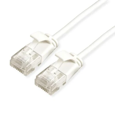 Image of ROLINE GREEN UTP Patch Cable Cat.6A (Class EA), halogen free, slim, white, 3 m