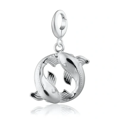 Image of Lily Charmed 925 Sterling Silver Koi Fish Pisces Zodiac Charm