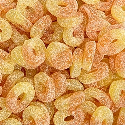 Image of Peach Rings 700g Re Sealable Pouch by The Gourmet Sweet Company