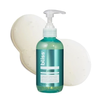 Image of bliss Clear Genius Clarifying Gel Cleanser Pore purifying BHA All Skin Types, especially Oily and Problem Clean Cruelty Free Vegan 190 ml