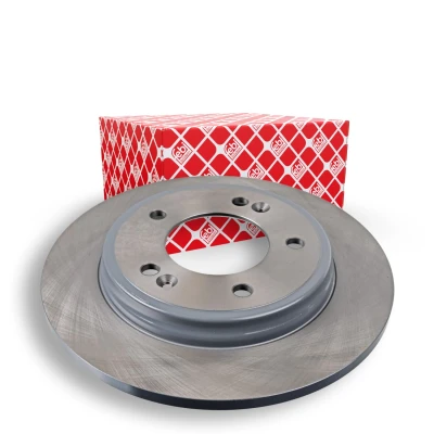 Image of 58411G2300 Brake disc FEBI BILSTEIN 108681 Rear Axle 262mm 10mm 5 Hole 114,3mm solid Coated HYUNDAI: Ioniq, KIA: Niro