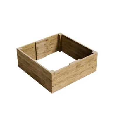 Image of Gro Garden Products Wooden Raised Bed 120cm L x W 46cm H Large Planters for Vegetables, Herbs, or Flowers Trough Planter Box with FSC Tanalised Timber