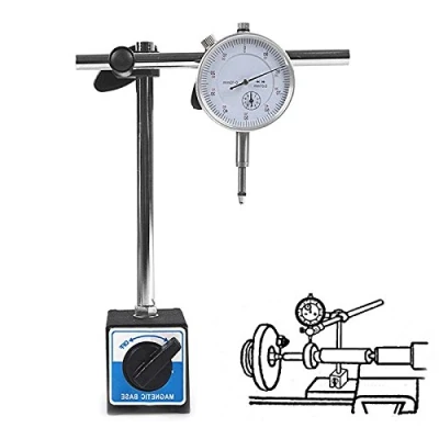 Image of Dial Test Indicator Metric DTI Gauge with Magnetic Base Stand Precision Clock