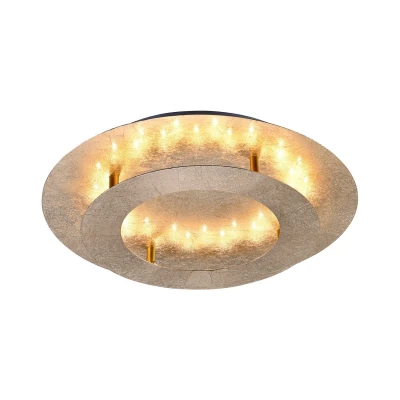 Image of Nevis Integrated LED Semi Flush Ceiling Light Gold 1x 18W 3000K