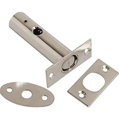 Image of Merriway BH03300 63mm (2.1/2 inch) Satin Chrome Door Security Rack Bolt and Key