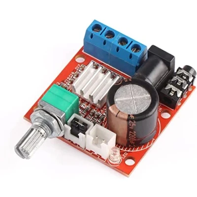 Image of Fasizi Mini 2.0 Hi fi Electronic Stereo Audio Assembled Amplifier Portable AMP 10W+10W 2 Channel Class D DC 12V Digital Booster Board Module for CD MP3 MP4 PC Speaker