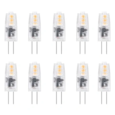 Image of G4 LED Bulbs, Warm White 2700K, 2W Replacement 10W 20W Halogen Bulb, 12V AC/DC, Not Dimmable, 200LM No Flicker, 360 Beam Angle, 10 Pack