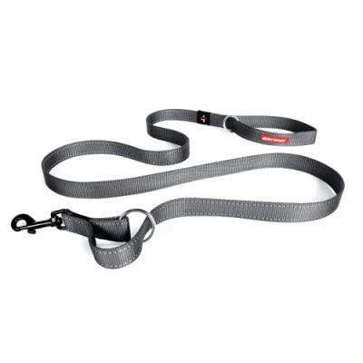 Image of EZYDOG Vario 4 Multi function Dog Lead 3 6 Foot Adjustable Lead, Training Small Dogs, Medium Large Sturdy (Grey)