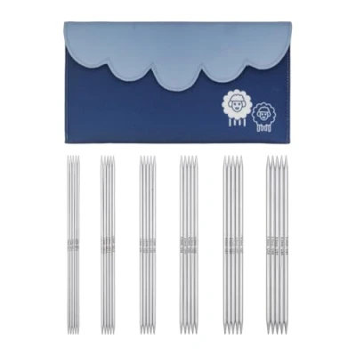 Image of KnitPro Nova Double Pointed Needle Set 6 x 20cm Ended Knitting Pin Sets of 5 Starter for Beginners, Professionals &amp; Gift