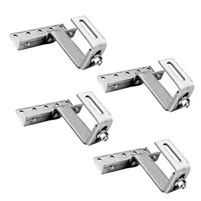Image of Offgridtec© Stainless Steel Roof Hooks 3 Way Adjustable Tiles Frankfurt Pan Pack of 4