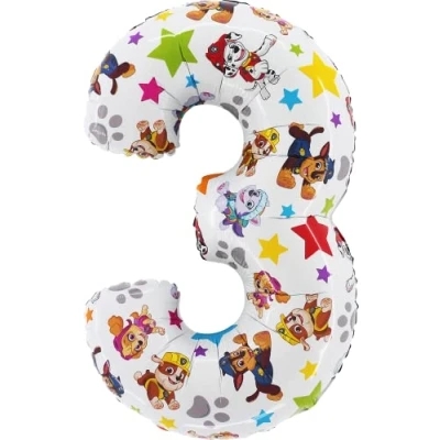 Image of Toyland® 26 Inch Paw Patrol Number Foil Balloon Kids Party Balloons 1 6 Available (NUMBER 5)