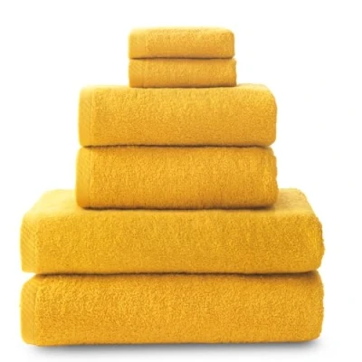 Image of Top Towel Plus Large Bath Towels 2 Face or Bidet + Hand Sink 100% Cotton Gold