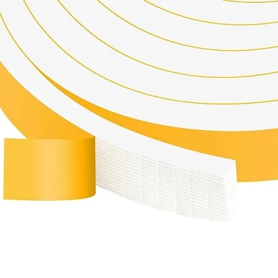 Image of YIMIKI Weather Stripping 20mm(W) x 8mm(T), Adhesive Door Seal Strip for Doors and Windows,High Density Closed Cell Weatherstrip, SoundProof Weatherproof,2 Rolls, Total 4M