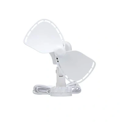 Image of SEEKR Ultimate, 757DCWBX, Direct Wire 12V, Compact Grill less, Easy to Clean, 2 Speed Cabin Fan, 150/200 CFM 5.25&quot; x 2.5&quot; 8.0&quot;, White