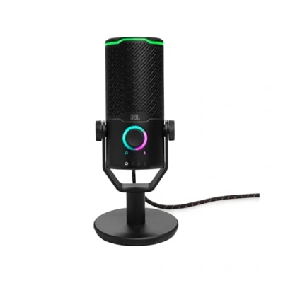 Image of JBL Quantum Stream Studio Triple Condenser USB Microphone with Four Cardioid Pick Up Patterns for Smooth Streaming, Podcasting, Recording and Gaming, Black
