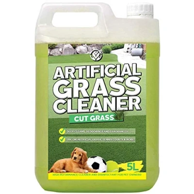 Image of GardenersDream Artificial Grass Cleaner 1 x 5L, Various Fragrances Garden Astro Turf Cat Dog Pet Safe Deodoriser 5 Litre Concentrated Bottle Outdoor Fake Lawn Disinfectant Solution (Cut Grass)