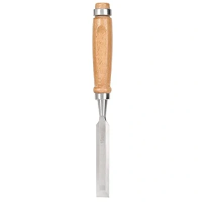 Image of Cr V 16mm Wood Chisel Tool, Chrome Vanadium Alloy Steel Flat Woodworking Tools with Wooden Handle