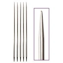 Image of KnitPro Nova Metal (10cm x 3.50mm) Sock Needles 1 Unit, Silver