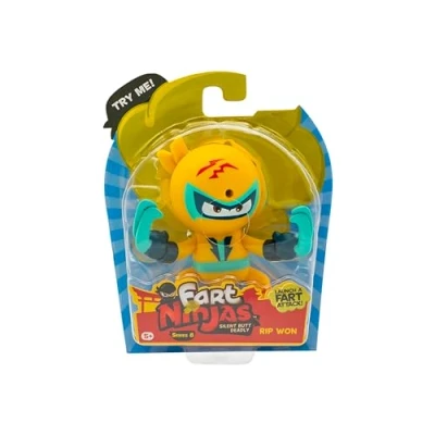 Image of Fart Ninjas RipWon Series 8 Collectible Figures 10 Hilariously Realistic Sounds Ages 5+ Gifts &amp; Toys to Collect, Yellow