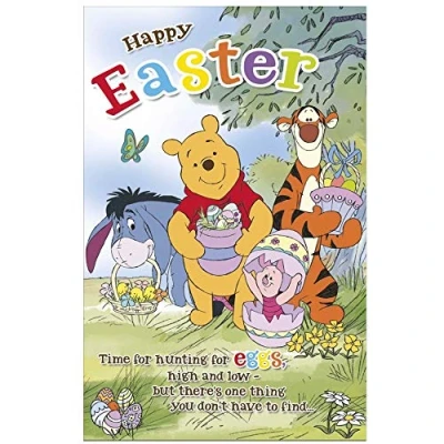 Image of Cards UK Greetings Carlton Disney Winnie the Poooh Easter Happy