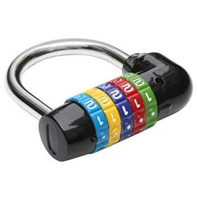 Image of TRIXES 5 Number Combination Padlock Black, Multicolour Five Digit Secure Combi Locker