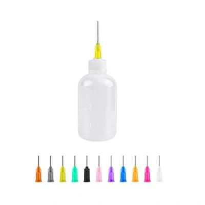 Image of SKYPRO Dispensers Applicator Bottles Set, 30ml Dispensing With 11Pcs 0.5 Inch Needles for DIY Quilling, Acrylic Painting, Oiler Bottle, Craft, Artwork Hobbies