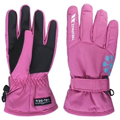 Image of Trespass Girls Marilyn Snowsport Glove Soft Pink, Size 2/4