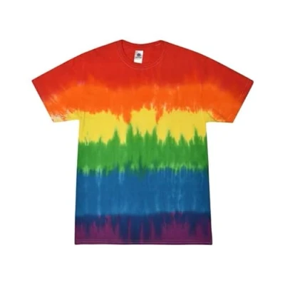 Image of COOZO Unisex Tie Dye T Shirt Pride 2XL