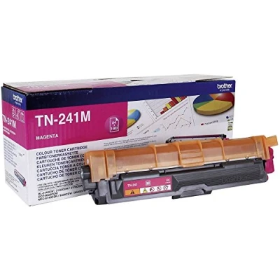 Image of Brother TN 241M Toner Cartridge, Magenta, Single Pack, Standard Yield, Includes 1 x Genuine Supplies