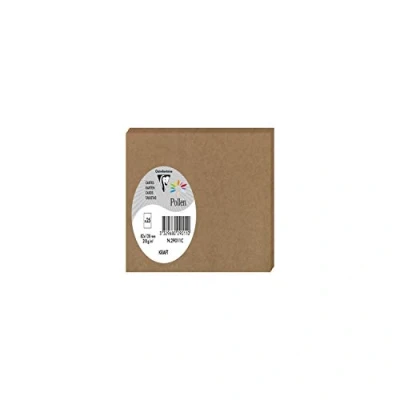 Image of Clairefontaine Ref 29011C Pollen Kraft Card (Pack of 25) 82 x 128mm in Size, 210gsm Card, Acid Free, Laser &amp; Inkjet Printer Compatible Finish