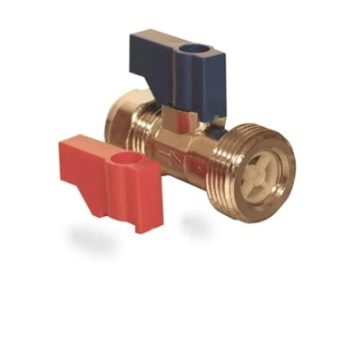 Image of UKDD® 15mm x 3/4&quot; Straight Washing Machine Tap c/w Check Valve, Dishwsher Applianses Valve