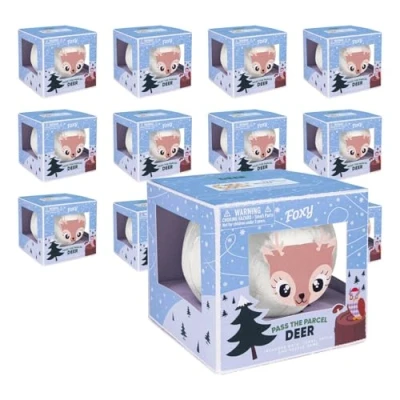 Image of Celebration Crackers Foxy Surprise Ball Pass the Parcel Reindeer Box of 12