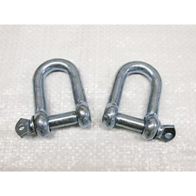 Image of x2 6MM Galvanised Steel Commercial Dee Shackles