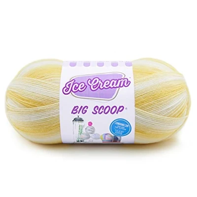 Image of Lion Brand Yarn 922 211 IceCream BigScoop,LemonMeringue,27.94 x 12.7 cm, Lemon Meringue