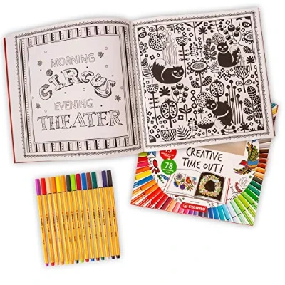 Image of STABILO Creative Time Out Art Therapy Book and Pen Set