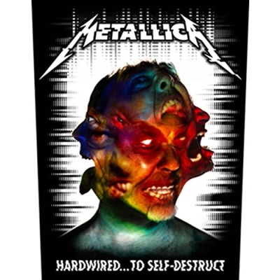 Image of Metallica Back Patch Hardwired to Self Destruct Official Woven 36 cm x 29 One Size