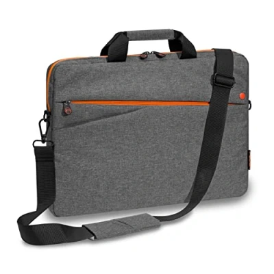 Image of Pedea Laptop Bag Fashion Notebook up to 15.6 Inches (39.6 cm) Shoulder with Strap Grey/Orange