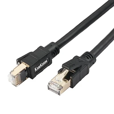 Image of KamKorda Cat 8 Ethernet Cable 5m 16ft 40Gbps 2000MHz Fast Gaming PC PS5 Xbox Internet RJ45 Shielded Indoor LAN
