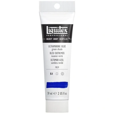 Image of Liquitex 1045380 Professional Heavy Body Acrylic Paint 59 Ml Tube, Ultramarine Blue (Green Shade)
