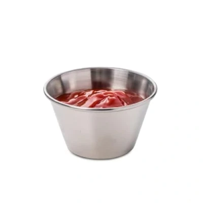 Image of Stainless Steel Ramekins 2.5oz / 71ml Pack of 24 Sauce Pots, Condiment Bowls, Dip Pots