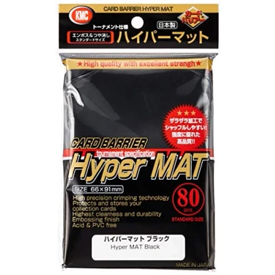 Image of KMC Standard Sleeves (80 Sleeves, Hyper Mat Black)