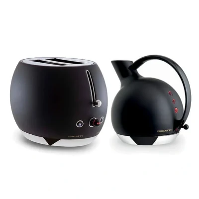 Image of Bugatti Giulietta Kettle and Romeo Toaster Set Matt Black