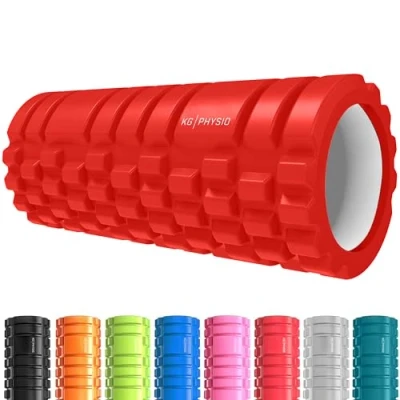 Image of Foam Roller and Massage by KG Physio for Legs, Back Arms Ultra Lightweight Core Muscle Essential to Release Deep Tension 13&quot;x5&quot; Long