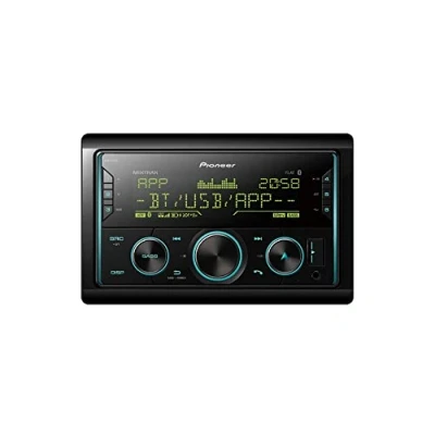 Image of JVC Pioneer MVH S620BT 2 DIN receiver with Bluetooth, multi colour illumination, and Spotify