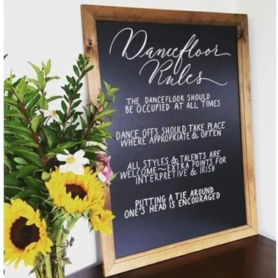 Image of Framed Chalkboard/Blackboard, Wood, Dark Oak, A3 (45 x 32.7 1.5cm)