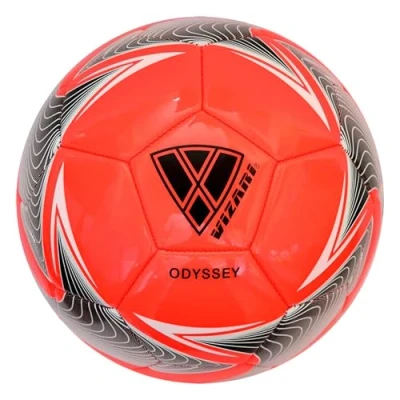 Image of VIZARI Odyssey Football/Soccer Ball Unique Graphics Footballs for Kids &amp; Adults Available in 5 Colours (Red, Size 3)