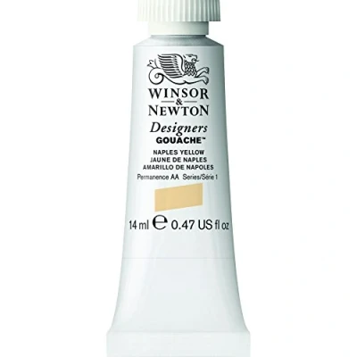 Image of Winsor &amp; Newton 605422 14ml Designers Gouache Tube Naples Yellow