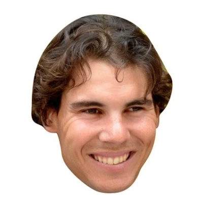 Image of FoxyPrinting Rafael Nadal Celebrity Cardboard Party Face Mask Fancy Dress