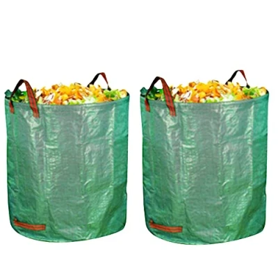 Image of Quailitas Garden Waste Bags 500L [Pack of 2], 1.16 Kg, Large Capacity, Heavy Duty Yard Bag, Compact Design